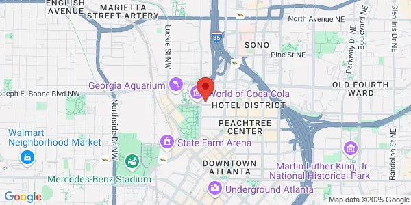 Map of 285 Centennial Olympic Park Dr NW CU 2B Atlanta, GA 30313