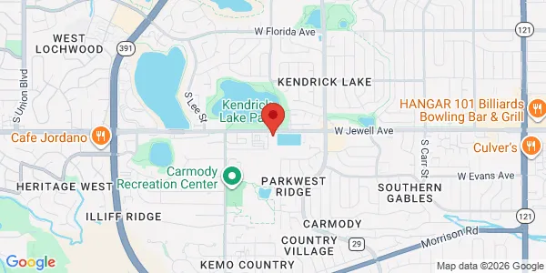 Map of 9600 W Jewell Ave Ste 3 Lakewood, CO 80232