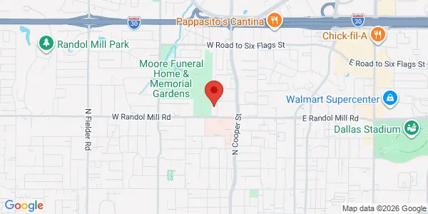Map of 1100 Orchard Drive Ste B Arlington, TX 76012