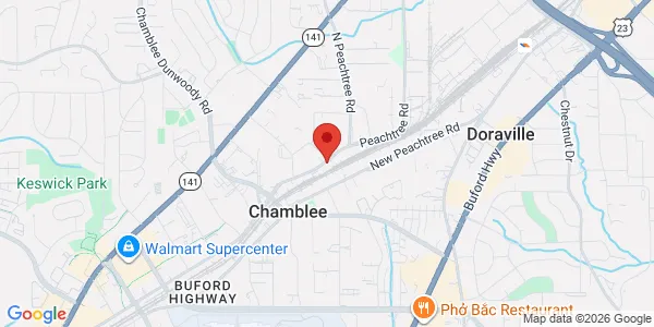 Map of 5553 Peachtree Rd Ste 180 Chamblee, GA 30341