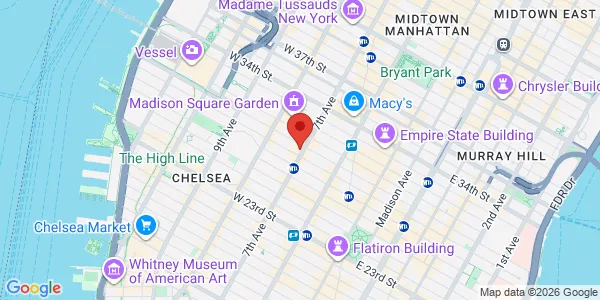 Map of 352 7th Ave Ste 209 New York, NY 10001