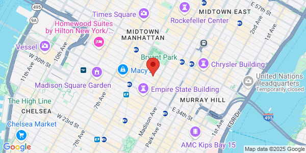 Map of 5 W 37th St Fl 7 New York, NY 10018