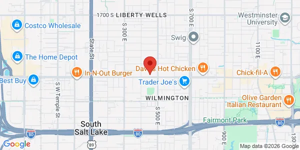 Map of 449 East 2100 S Salt Lake City, UT 84115
