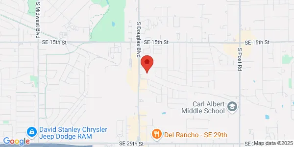 Map of 9060 Harmony Dr Ste C Midwest City, OK 73130