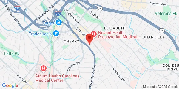 Map of 1718 East 4th St. Charlotte, NC 28204