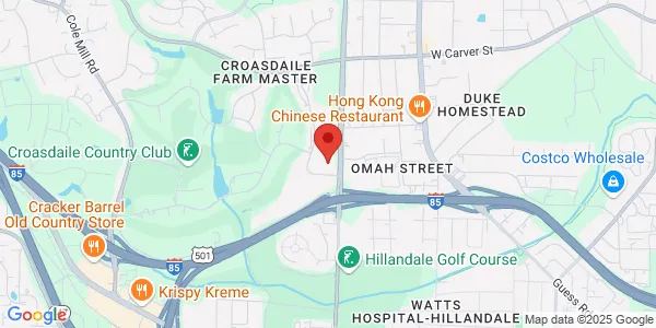 Map of 1821 Hillandale Rd Ste 25-A Durham, NC 27705
