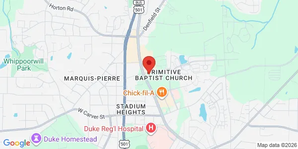 Map of 4020 North Roxboro Street Durham, NC 27704