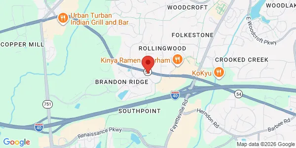 Map of 5107 Southpark Dr Ste 104 Durham, NC 27713