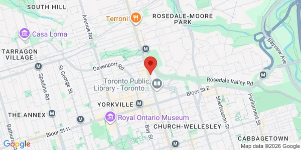 Map of LL1-849 Yonge Street Toronto, ON M4S 1Y2 Canada