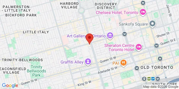 Map of 301-280 Spadina Avenue Toronto, ON M5T 3A5 Canada