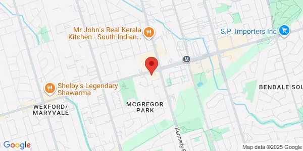 Map of 2251 Lawrence Avenue E Scarborough, ON M1P 2P5 Canada