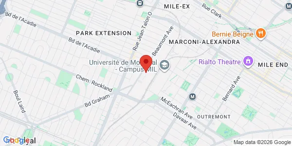 Map of 301-1100 Avenue Beaumont Montreal, QC H3P 3H5 Canada