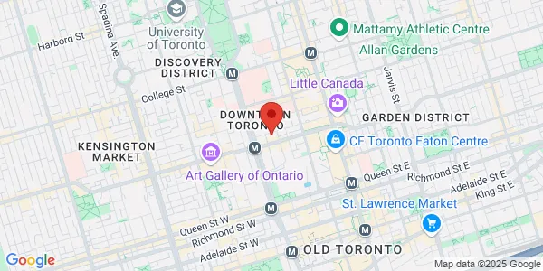 Map of 808-123 Edward Street Toronto, ON M5G 1E2 Canada