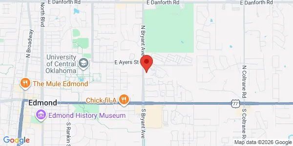 Map of 200 N Bryant Ave Ste 105 Edmond, OK 73034