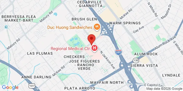 Map of 227 North Jackson Ave Ste 100 San Jose, CA 95116