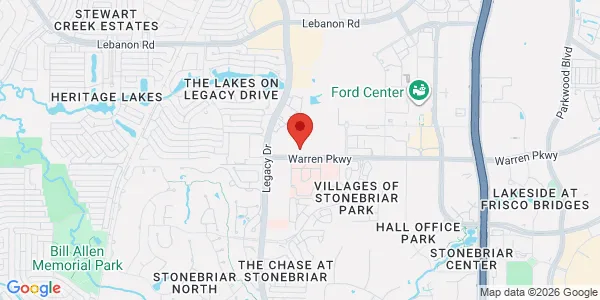 Map of 5616 Warren Pkwy Ste 102 Frisco, TX 75034