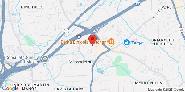Map of 21 Ortho Ln Atlanta, GA 30329