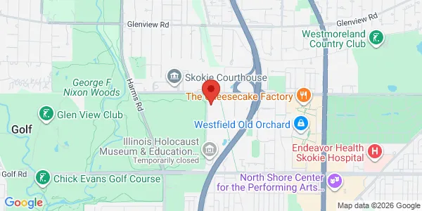 Map of 9977 Woods Dr Skokie, IL 60077