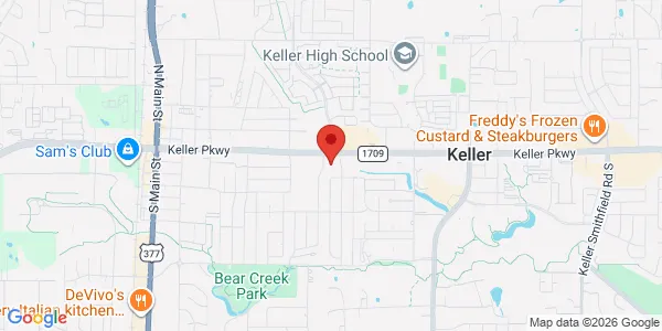 Map of 640 Keller Parkway Ste 500 Keller, TX 76248