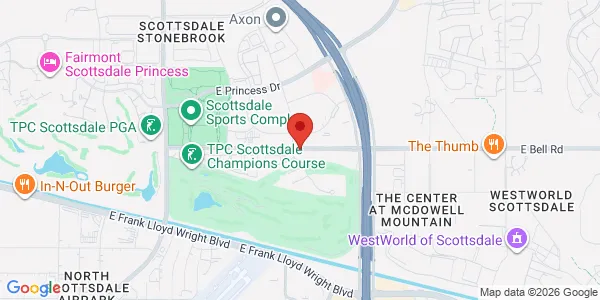 Map of 8759 E Bell Rd Bldg G Scottsdale, AZ 85260