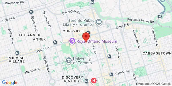 Map of 2 Saint Thomas Street Suite 100 Toronto, ON M5S 2Z1 Canada