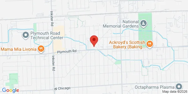 Map of 26400 Plymouth Rd Redford, MI 48239