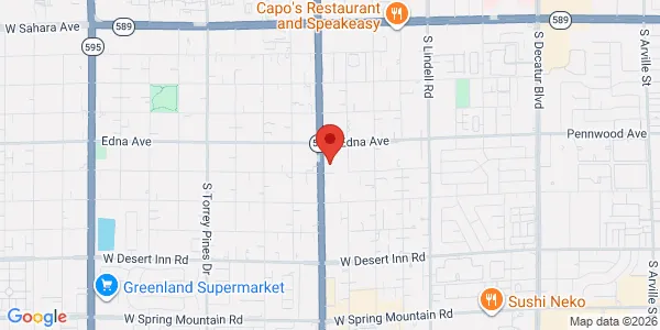 Map of 2980 S Jones Blvd Las Vegas, NV 89146