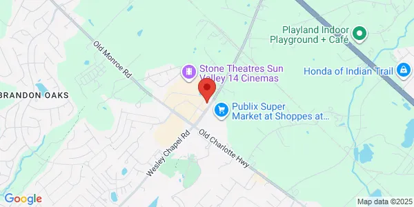 Map of 3007 Wesley Chapel Stouts Rd Ste B Monroe, NC 28110