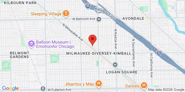 Map of 2865 N Milwaukee Ave Chicago, IL 60618