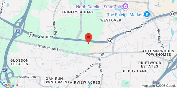 Map of 6003 Chapel Hill Rd Ste 109 Raleigh, NC 27607