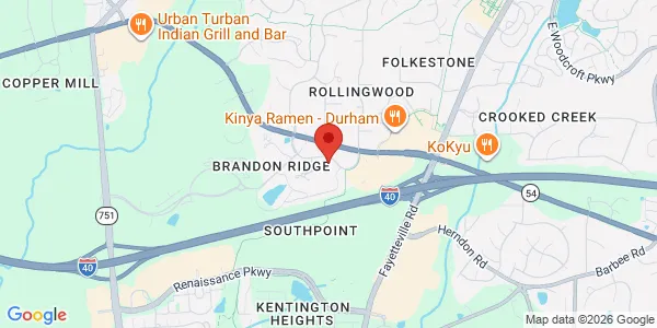 Map of 5322 Highgate Dr Ste 141 Durham, NC 27713