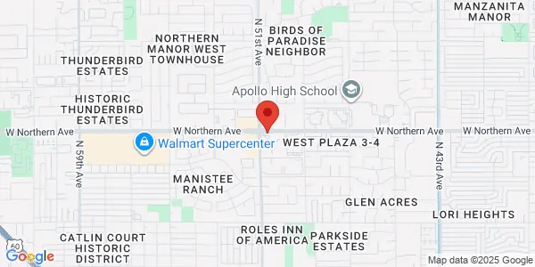 Map of 5041 W Northern Ave Ste C Glendale, AZ 85301