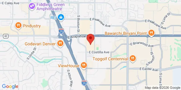 Map of 6810 S Dallas Way Greenwood Village, CO 80112