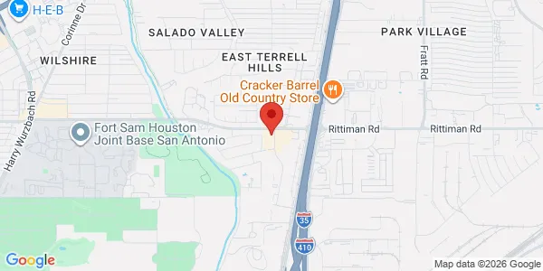 Map of 6021 Rittiman Plz San Antonio, TX 78218