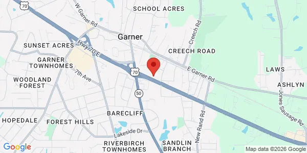 Map of 220 US 70 Garner, NC 27529