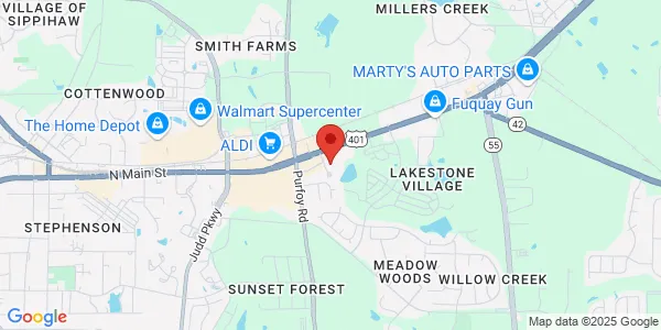 Map of 1418 North Main St Fuquay-Varina, NC 27526