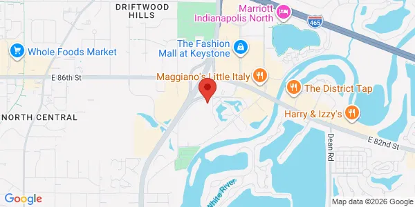 Map of 8465 Keystone Crossing Ste 115 2553 Indianapolis, IN 46240