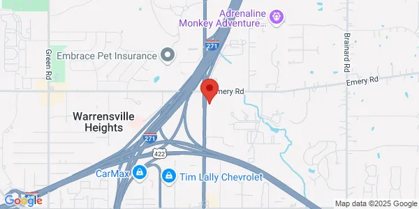 Map of 4635 Richmond Rd Ste 100 Warrensville Heights, OH 44128