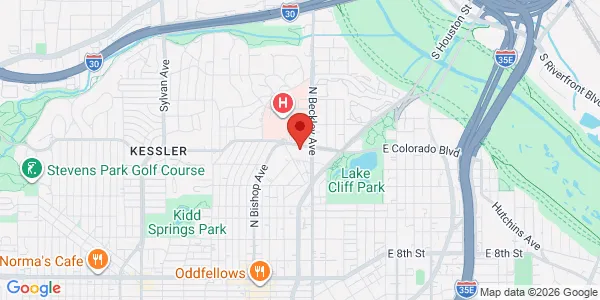 Map of 122 W Colorado Blvd Dallas, TX 75208