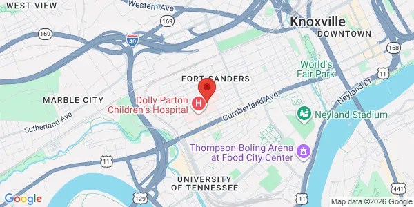 Map of 1901 W Clinch Ave Knoxville, TN 37916