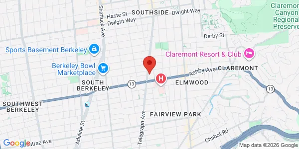 Map of 2915 Telegraph Ave Ste 101 Berkeley, CA 94705