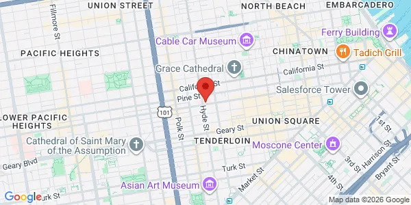 Map of 900 Hyde St San Francisco, CA 94109