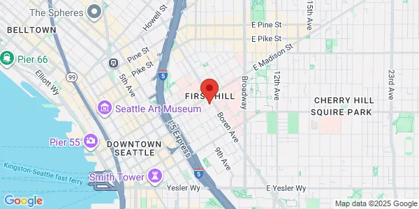 Map of 901 Boren Ave Ste 1320 Seattle, WA 98104