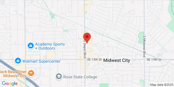 Map of 1120 S Air Depot Blvd Unit 7 Midwest City, OK 73110