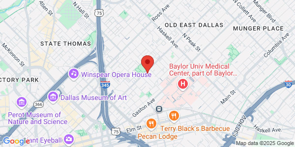 Map of 3310 Live Oak St Ste 210 Dallas, TX 75204