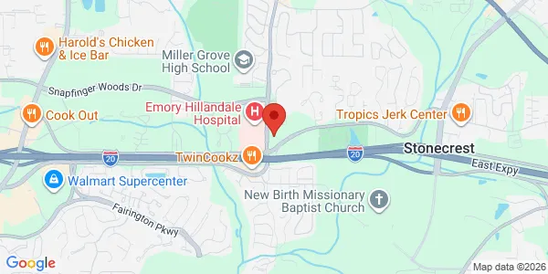 Map of 6000 Hillandale Dr Ste 140 Lithonia, GA 30058