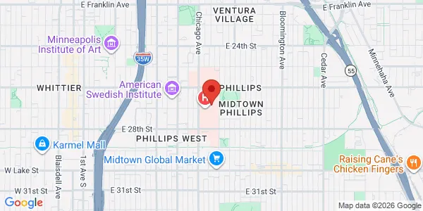 Map of 800 E 28th St Suite 304 Minneapolis, MN 55407