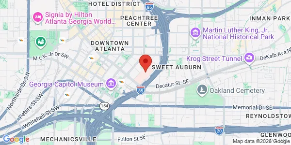 Map of 80 Jesse Hill Jr Dr SE Atlanta, GA 30303