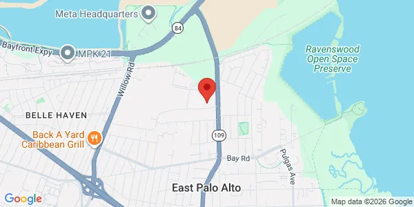 Map of 1525 O'Brien Dr Menlo Park, CA 94025