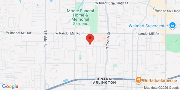 Map of 907A Medical Center Dr Arlington, TX 76012
